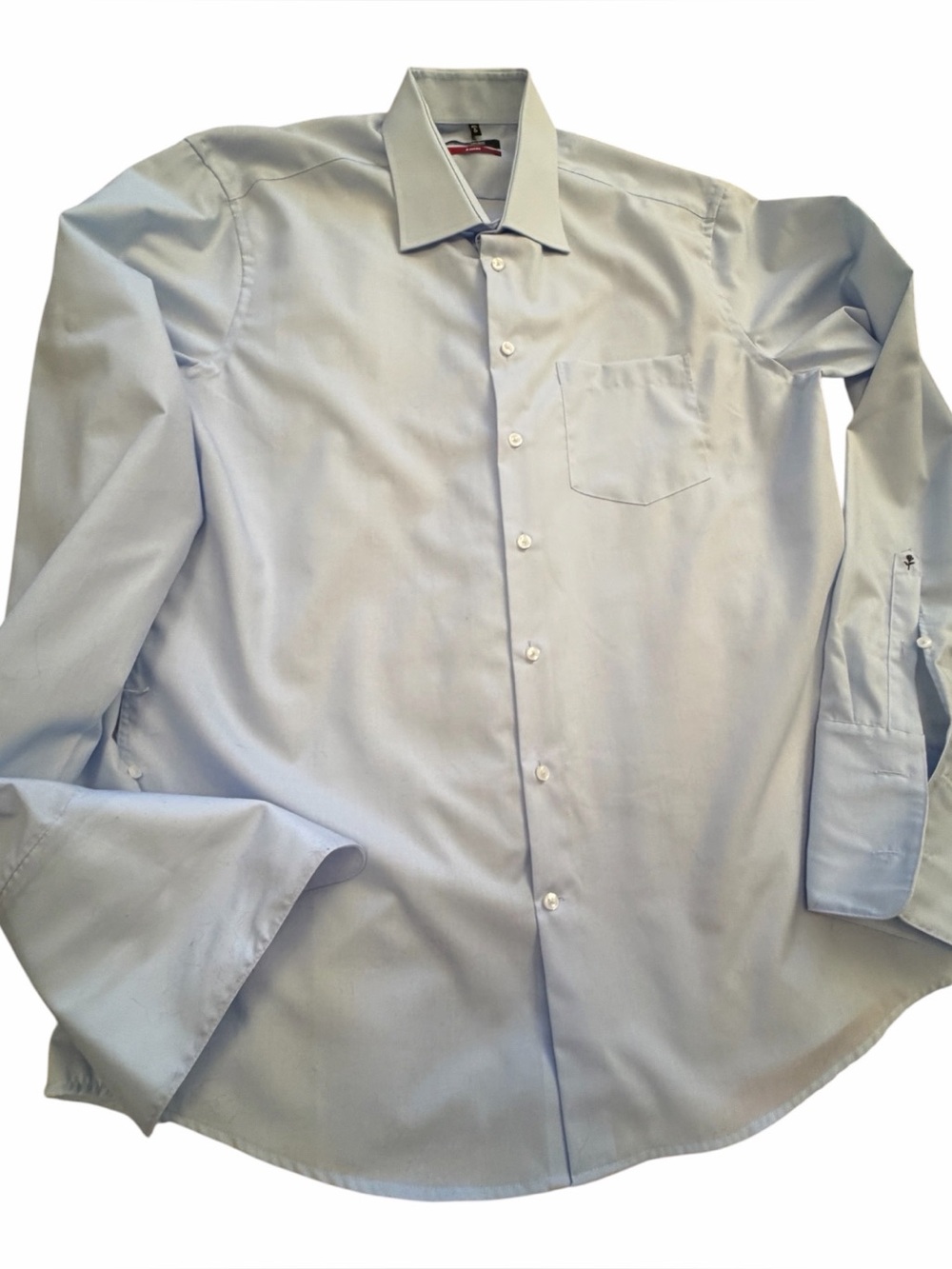 Seindensticker Classic light blue long-sleeve dress shirt-Modern Cut-Size 42
